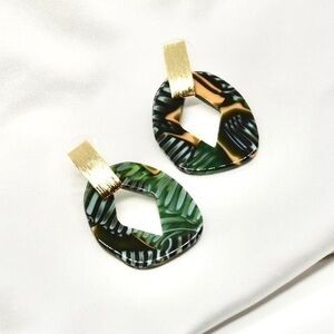 Emerald Acrylic Earrings